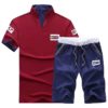 Ensemble tshirt col v et short